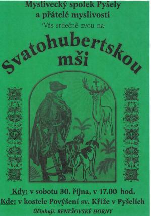 Svatohubertská mše v Pyšelích 1